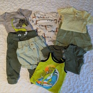 Dinosaur and Animal Print Baby Clothing Set